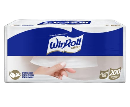 g- Toalla de Papel interfoliada Winroll Doble Hoja 200 hojas