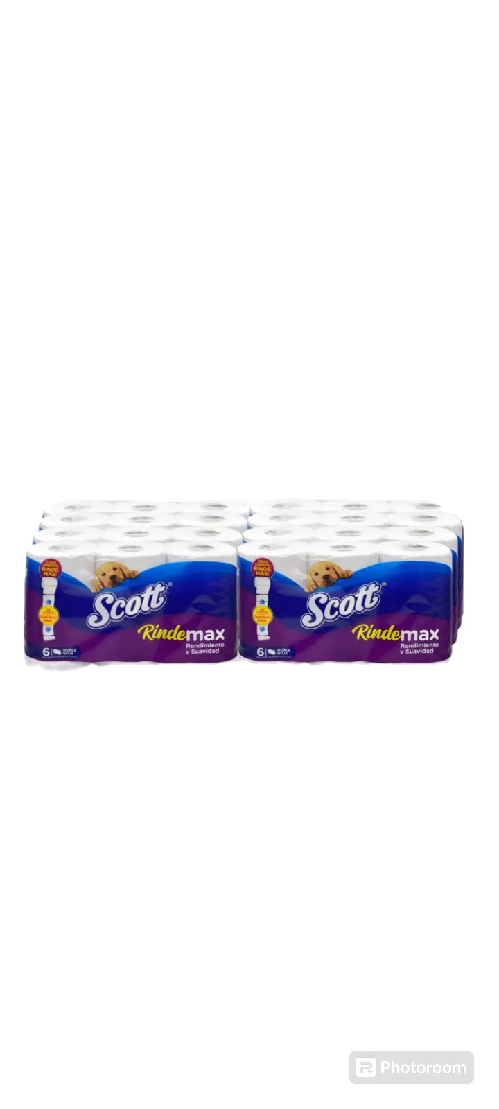 d- Papel Higiénico Scott Rindemax Manga 48 rollos x 22mt Doble Hoja