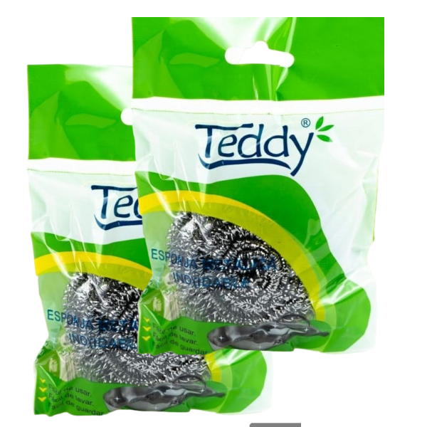 c- Pack x 2 Esponjas acero inoxidable para Ollas y Sartenes