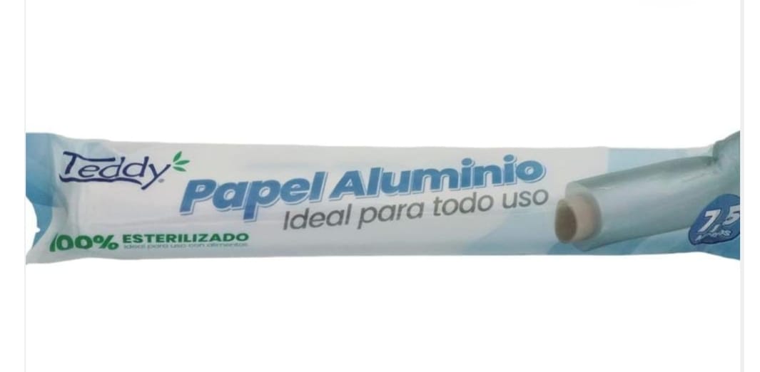 c- Rollo papel aluminio Teddy 7,5 metros