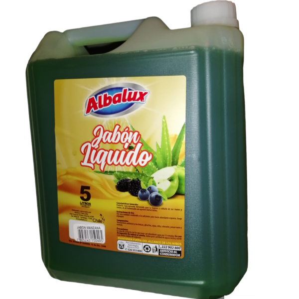 b- Jabón Líquido Albalux 5Lts.  Manzana