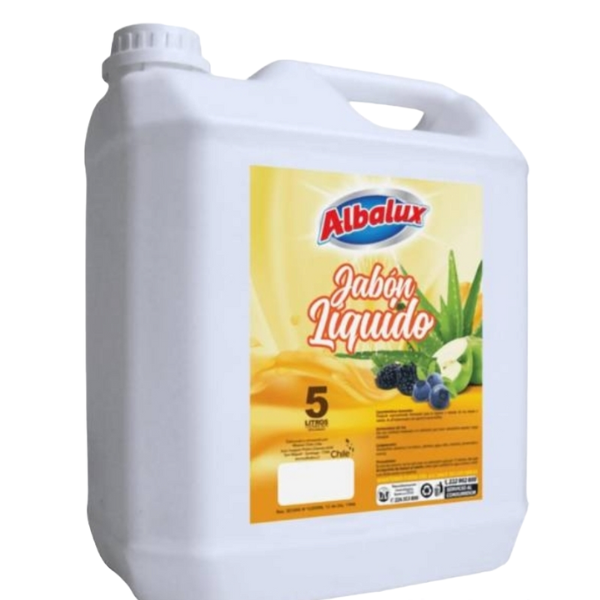 b- Jabón Líquido Albalux 5Lts.  Manzana