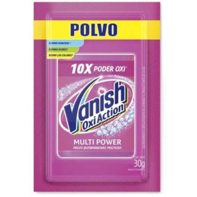 a- Vanish polvo sobre 30 gm. Ropa color